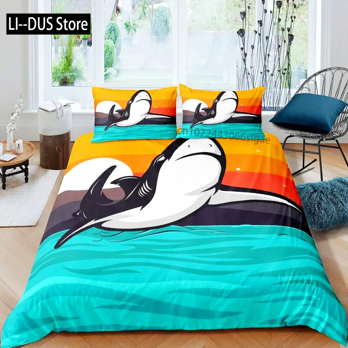 Comforter Blue And White Cartoon Shark Fish Print Kids Boys Girls Luxury Room Decoration For Children Teens Gift Queen Size Comforter (quilt)-EU Single(135*200cm)3pcs
Comforter Blue And White Cartoon Shark Fish Print Kids Boys Girls Luxury Room Decoration For Children Teens Gift Queen Size Comforter (quilt)-EU Single(135*200cm)3pcs