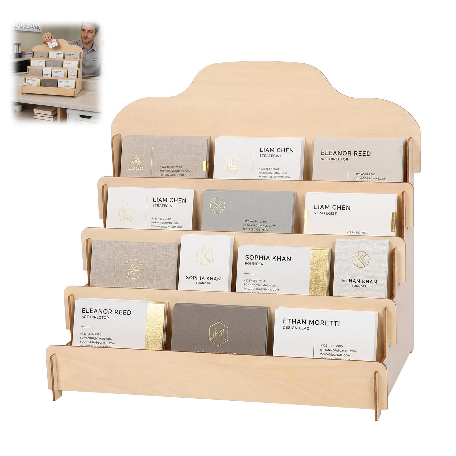 4 Layers Greeting Card Display Stand Wood Business Card Holder Multifunctional Pamphlet Rack Desktop Brochure Organizer
4 Layers Greeting Card Display Stand Wood Business Card Holder Multifunctional Pamphlet Rack Desktop Brochure Organizer