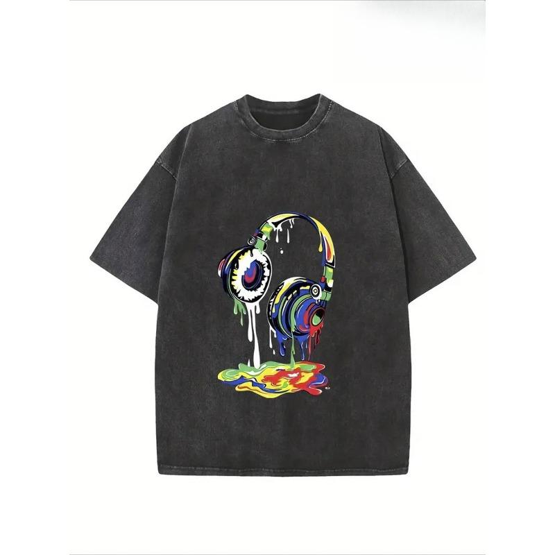 Colorful And Cool Headphone Printed T-Shirt, Wax Printed Cotton Retro Fashion Brand T-Shirt, Suitable for Summer T-Shirt with a Certain Thickness S чёрный
Colorful And Cool Headphone Printed T-Shirt, Wax Printed Cotton Retro Fashion Brand T-Shirt, Suitable for Summer T-Shirt with a Certain Thickness S чёрный