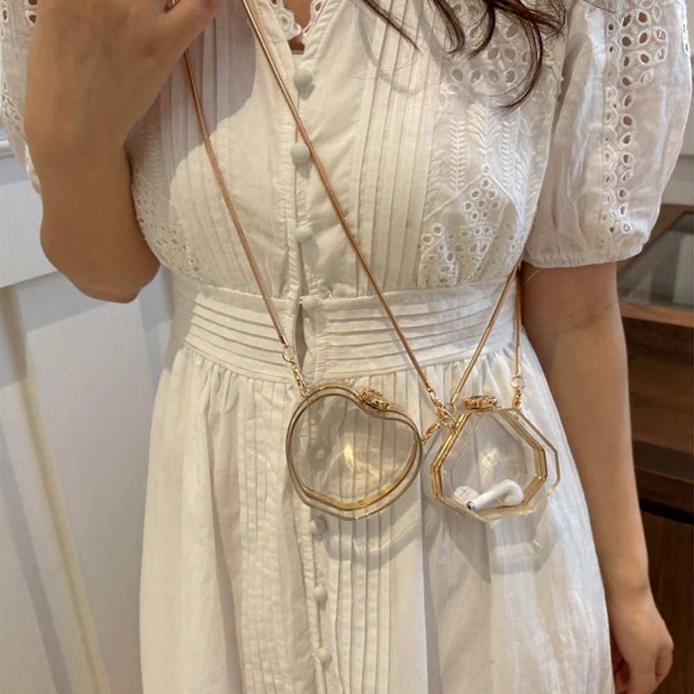 Gold Lock Buckle Clear Acrylic Chain Bag Creative Small Clutch Purse Headphone Storage Bag Party Style 1
Gold Lock Buckle Clear Acrylic Chain Bag Creative Small Clutch Purse Headphone Storage Bag Party Style 1