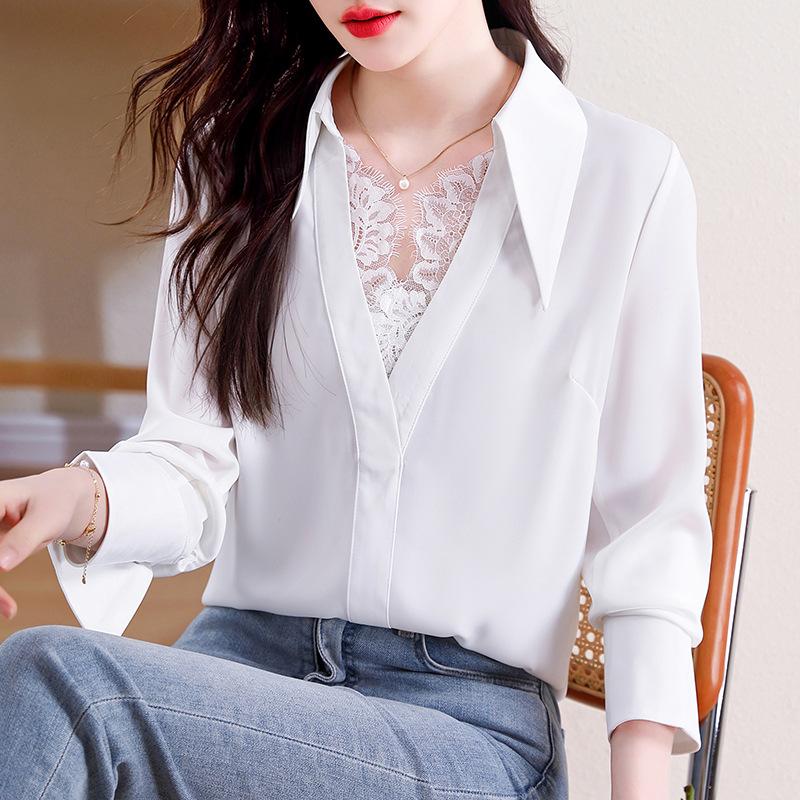 Новая Temperament рубашка поло с длинными рукавами из шифона для женщин, кружевная имитация, двухсекционная белая рубашка для поездок на работу 3XL белый
Новая Temperament рубашка поло с длинными рукавами из шифона для женщин, кружевная имитация, двухсекционная белая рубашка для поездок на работу 3XL белый