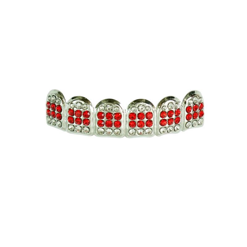 Square Red Full Diamond Metal Hip Hop Grillz Set - Trendy Rap Teeth Accessory
Square Red Full Diamond Metal Hip Hop Grillz Set - Trendy Rap Teeth Accessory