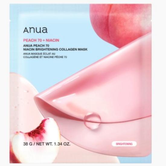 Peach 70 Niacin Brightening Collagen Mask (4 ea)
Peach 70 Niacin Brightening Collagen Mask (4 ea)