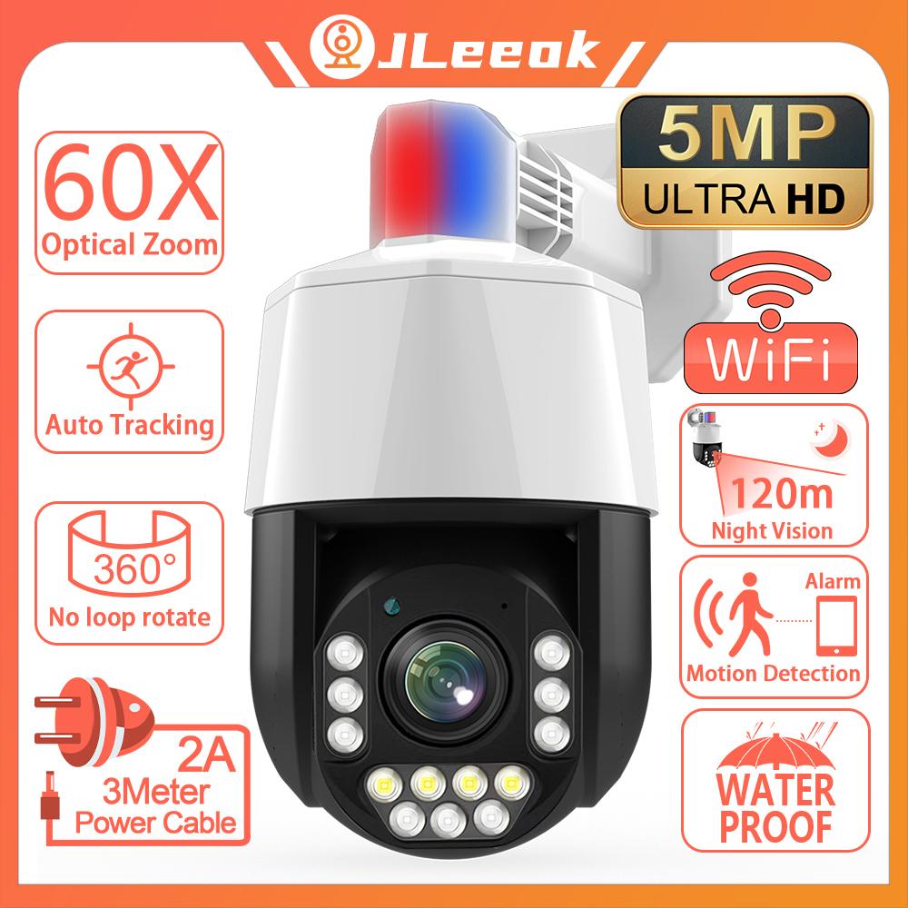 Jleeok Outdoor Wireless 5MP WIFI Surveillance IP Camera 360° Rotation 60X Optical Zoom 120m Laser Night Vision PTZ Home Securtiy CCTV IR Cam
Jleeok Outdoor Wireless 5MP WIFI Surveillance IP Camera 360° Rotation 60X Optical Zoom 120m Laser Night Vision PTZ Home Securtiy CCTV IR Cam