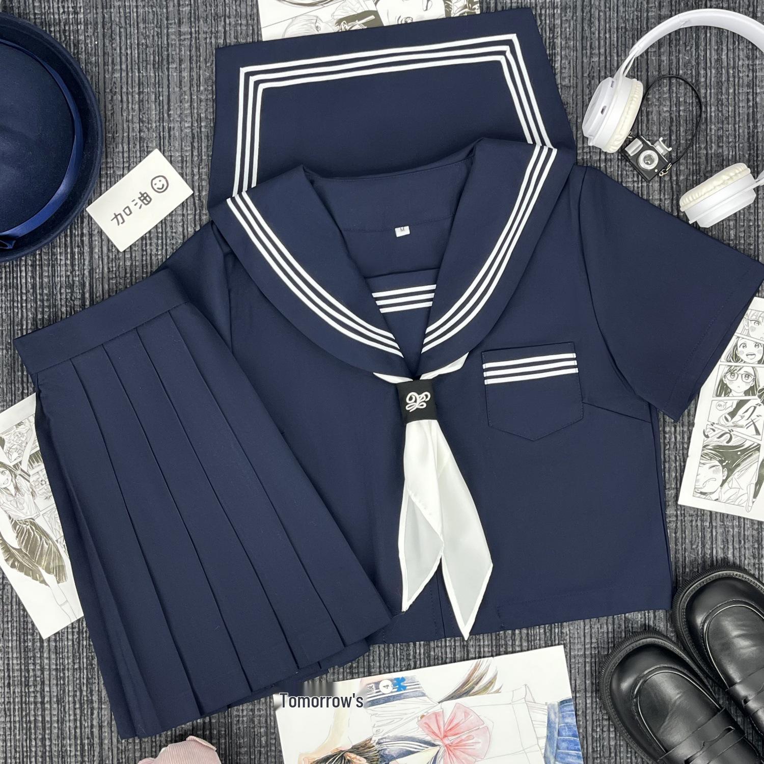 Original JK Navy Three-Line Sailor Uniform: Authentic Japanese Academy-Style Student Mid-Length Uniform L
Original JK Navy Three-Line Sailor Uniform: Authentic Japanese Academy-Style Student Mid-Length Uniform L