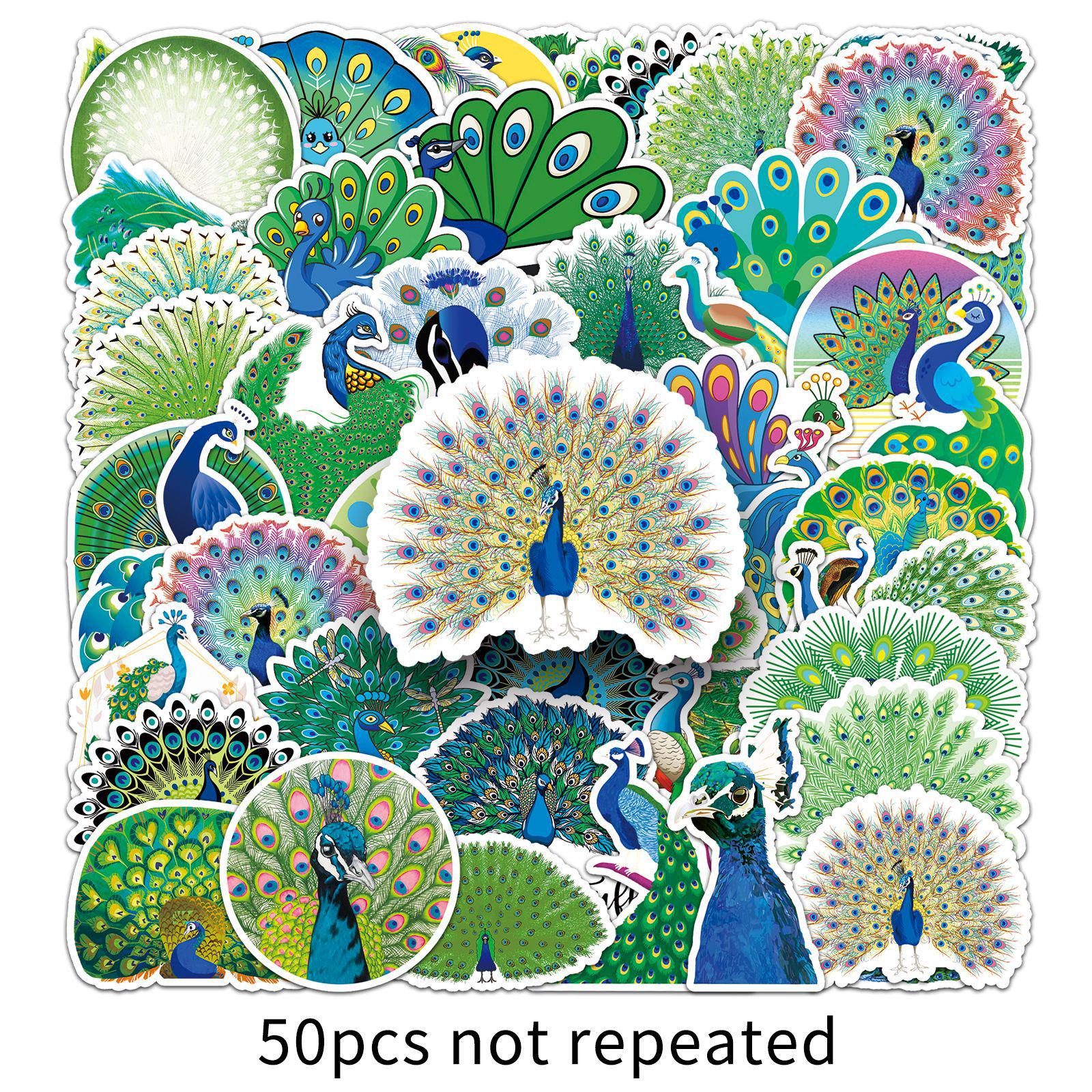 50 Cartoon Peacock Stickers: Waterproof, Removable, for Graffiti, Journals, Stationery, Decoration
50 Cartoon Peacock Stickers: Waterproof, Removable, for Graffiti, Journals, Stationery, Decoration