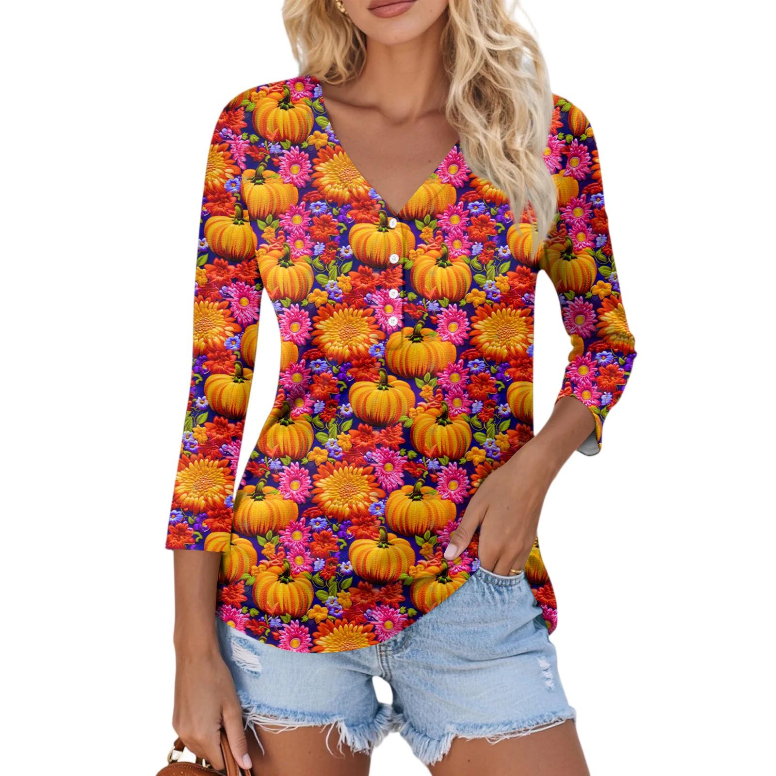 Женский Повседневный Модный Сексуальный Удобный Топ с V-образным вырезом и рукавом семь восьмых на Хэллоуин S
Женский Повседневный Модный Сексуальный Удобный Топ с V-образным вырезом и рукавом семь восьмых на Хэллоуин S