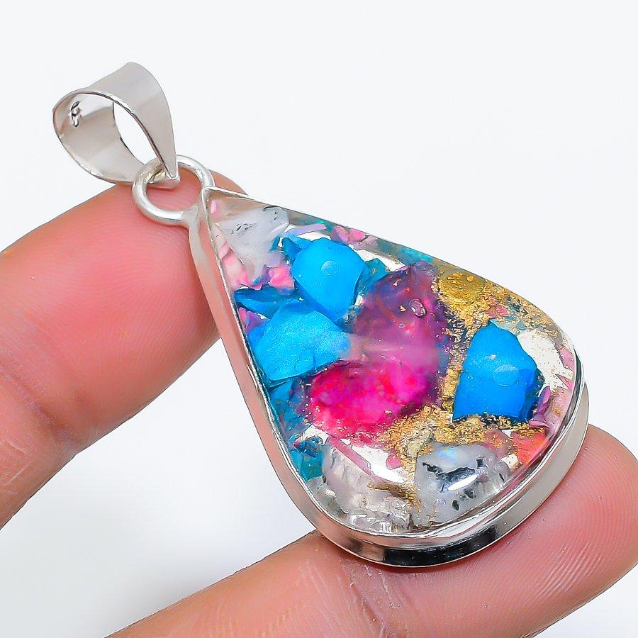 Spiny Oyster Gemstone Handmade 925 Sterling Silver Jewelry Pendant 2.01 SU-9946
Spiny Oyster Gemstone Handmade 925 Sterling Silver Jewelry Pendant 2.01 SU-9946