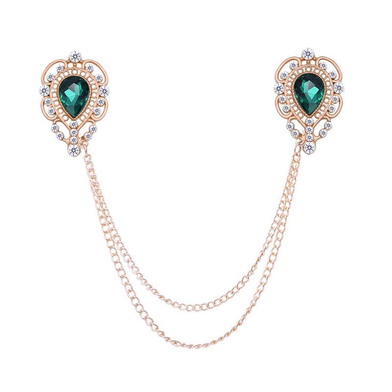 Чоловічий ланцюжок-шпилька європейського стилю: Затискач для коміра та брошка-крапля з корейським впливом
Чоловічий ланцюжок-шпилька європейського стилю: Затискач для коміра та брошка-крапля з корейським впливом