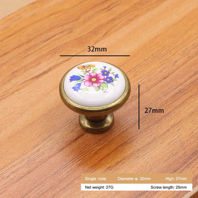 Single Hole Zinc Alloy+Ceramic Handle Painted Kitchen Vintage Door Drawer Handle Cabinet Pulls Knob with 25mm Screw 1799 Bright Chrome-Blue Flower
Single Hole Zinc Alloy+Ceramic Handle Painted Kitchen Vintage Door Drawer Handle Cabinet Pulls Knob with 25mm Screw 1799 Bright Chrome-Blue Flower