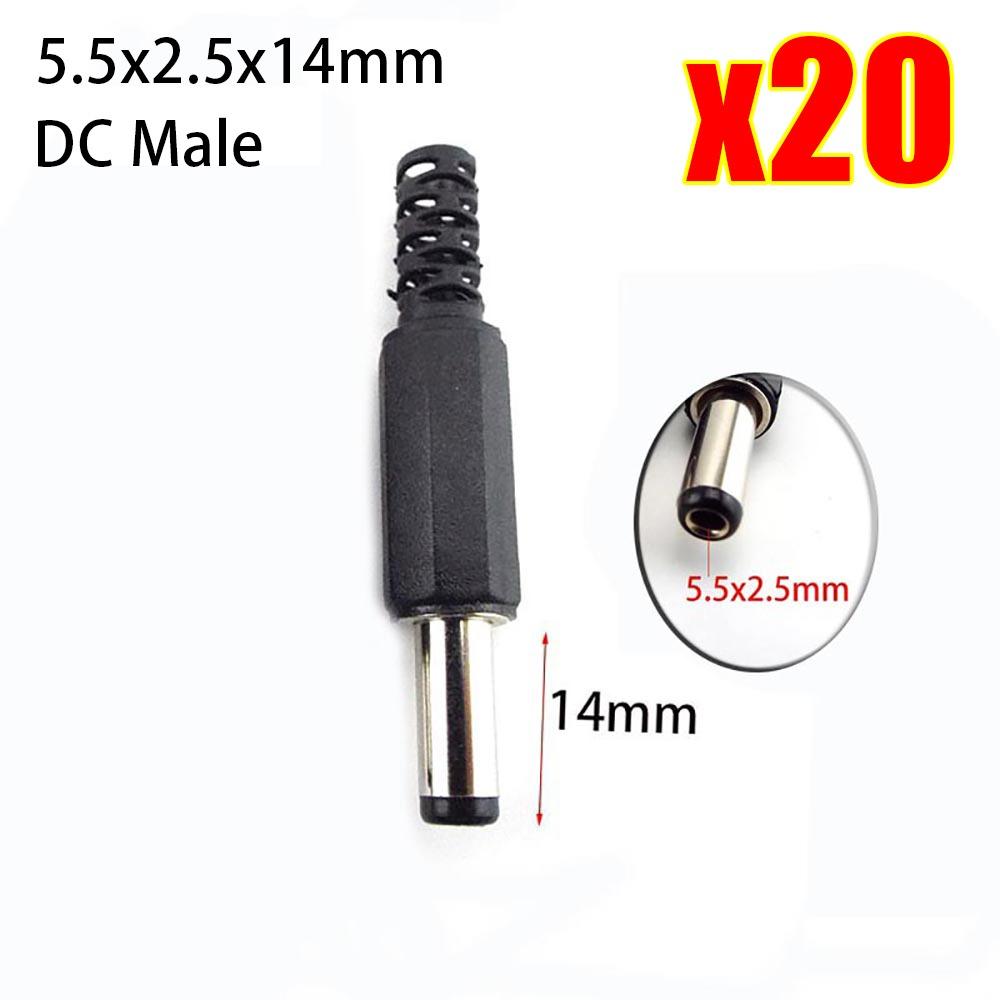 20Pcs DIY Panel Mount Jack Connector Male Plug Female Socket Електричні дротяні клеми Male 5.5X2.5x14mm
20Pcs DIY Panel Mount Jack Connector Male Plug Female Socket Електричні дротяні клеми Male 5.5X2.5x14mm