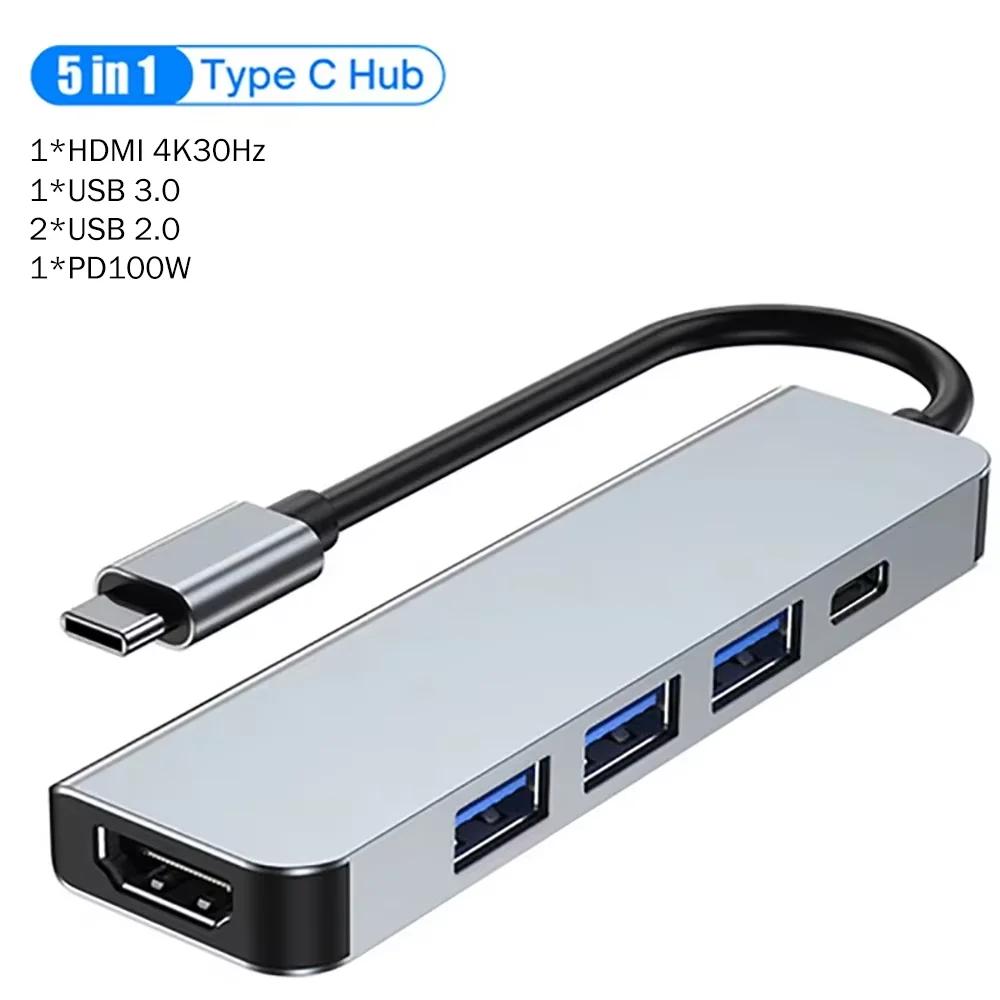 KEBIDUMEI 5-in-1 USB C Docking Station TYPE-C to HDMI/RJ45 Adapter USB C HUB USB 3.0 5Gbps High Speed USB Splitter For PC Laptop
KEBIDUMEI 5-in-1 USB C Docking Station TYPE-C to HDMI/RJ45 Adapter USB C HUB USB 3.0 5Gbps High Speed USB Splitter For PC Laptop
