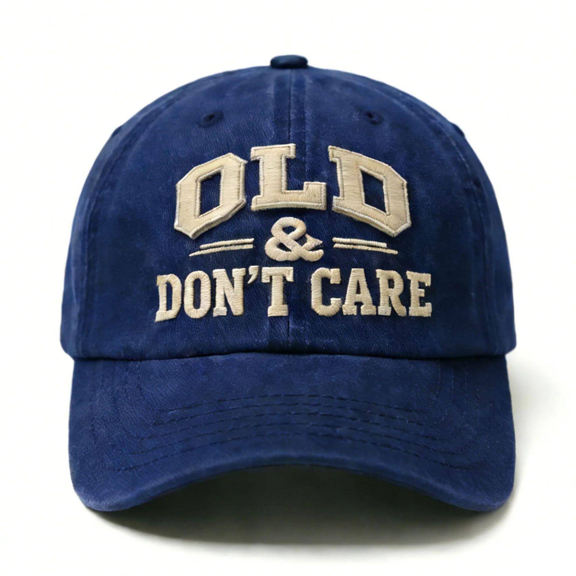 Adjustable Embroidered Baseball Cap with OLD AND DONT CARE Letter Print Unisex Cotton Casual Hat for Adults One Size
Adjustable Embroidered Baseball Cap with OLD AND DONT CARE Letter Print Unisex Cotton Casual Hat for Adults One Size