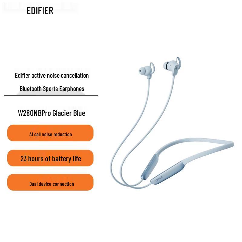 Edifier W280NB Pro Neckband Active Noise Cancelling Bluetooth Earphones
Edifier W280NB Pro Neckband Active Noise Cancelling Bluetooth Earphones