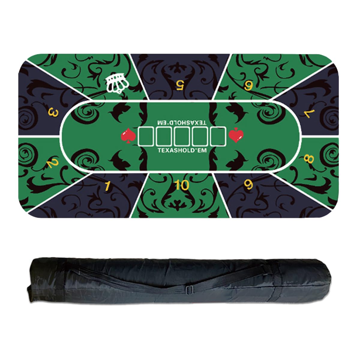 ЗДОРОВЫЙ Покерный мат Казино Покерный стол Плеймат 60x120см с сумкой для хранения (зеленый) зелёный
ЗДОРОВЫЙ Покерный мат Казино Покерный стол Плеймат 60x120см с сумкой для хранения (зеленый) зелёный