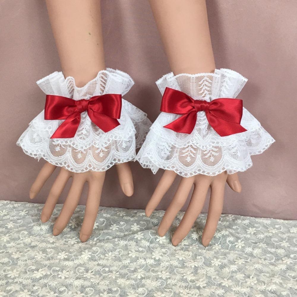 1Pair Sweet Ruffled Hand Sleeve Lace Bowknot Wrist Cuffs Multicolor Maid Cosplay Bracelet Lolita червоний
1Pair Sweet Ruffled Hand Sleeve Lace Bowknot Wrist Cuffs Multicolor Maid Cosplay Bracelet Lolita червоний