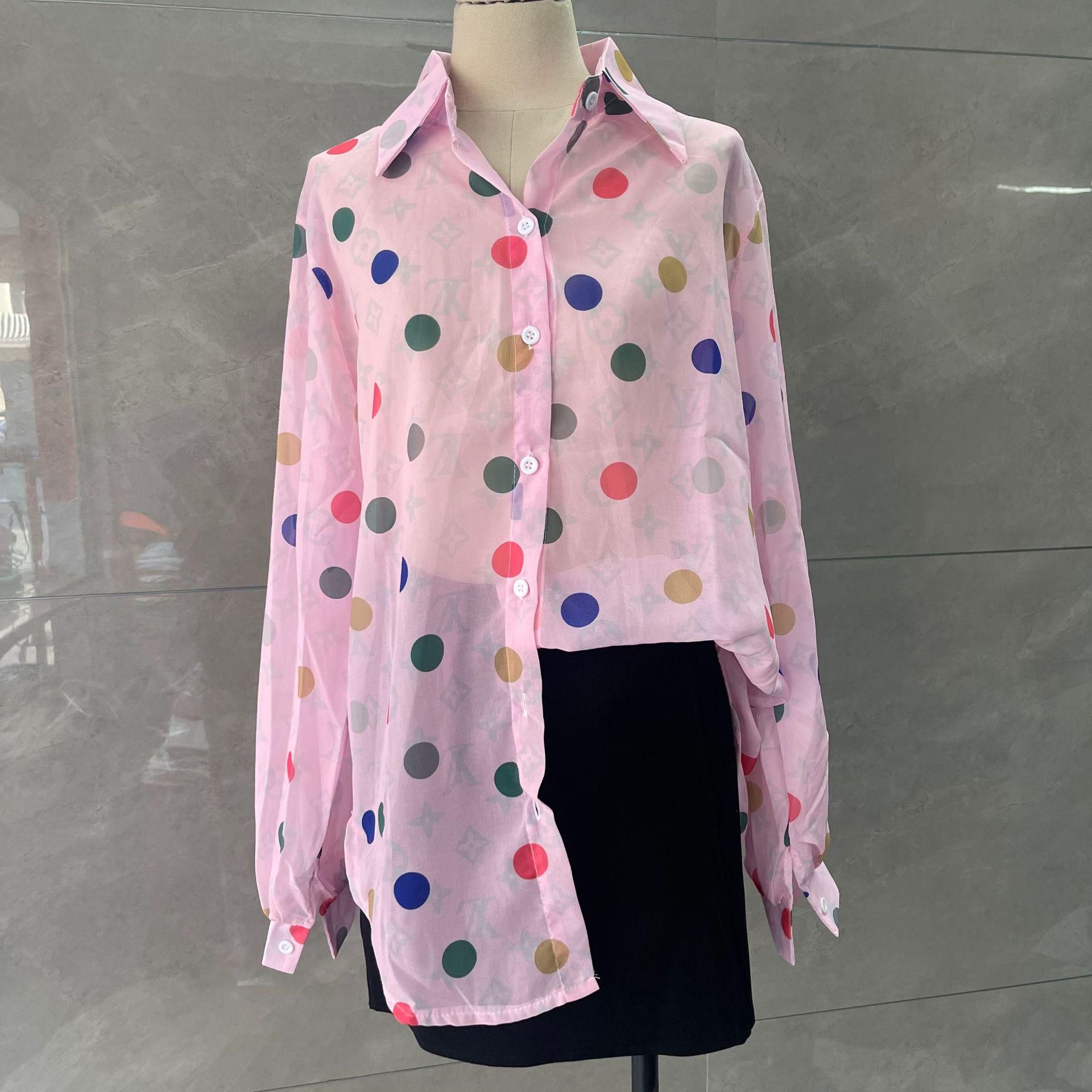 Women s Colorful Polka Dot Chiffon Shirt - Long-Sleeved, Versatile Spring/Autumn Design XXL (135 lbs recommended)
Women s Colorful Polka Dot Chiffon Shirt - Long-Sleeved, Versatile Spring/Autumn Design XXL (135 lbs recommended)