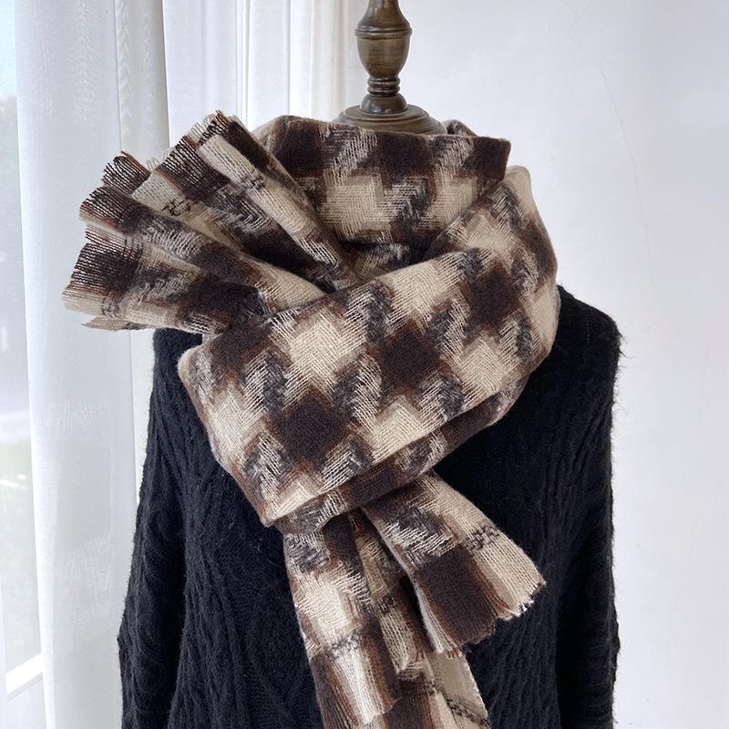 Шикарный черный шарф с кисточками в ломаную клетку - уютная шаль из искусственного кашемира, теплая и ветрозащитная для женщин 65-190cm
Шикарный черный шарф с кисточками в ломаную клетку - уютная шаль из искусственного кашемира, теплая и ветрозащитная для женщин 65-190cm