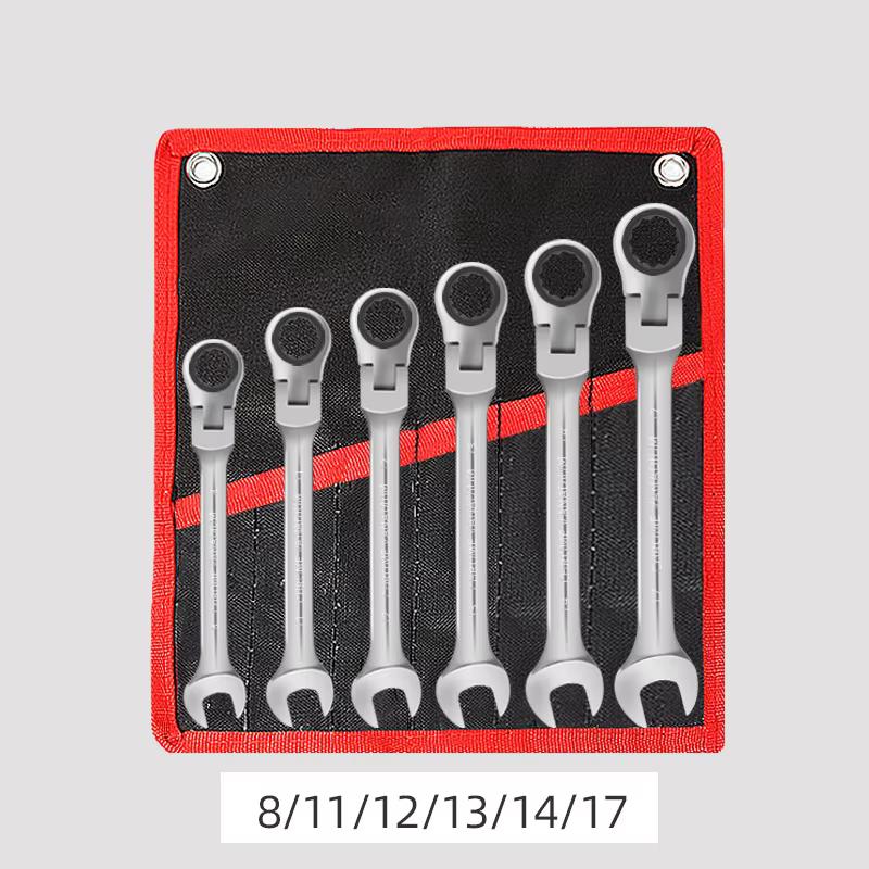 Chrome Vanadium Steel Flex Head Ratcheting Wrench Set, Combination Ended Spanner kits, Mechanical Hand Tools Socket Key
Chrome Vanadium Steel Flex Head Ratcheting Wrench Set, Combination Ended Spanner kits, Mechanical Hand Tools Socket Key