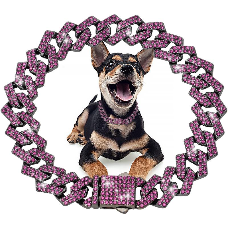 15MM Wide Diamond Luxury Necklace for cat dogs Bling Jewelry Dog Chain Collar Cuban link Gold Chains for small medium Dogs pet 10inch(25cm) срібний
15MM Wide Diamond Luxury Necklace for cat dogs Bling Jewelry Dog Chain Collar Cuban link Gold Chains for small medium Dogs pet 10inch(25cm) срібний