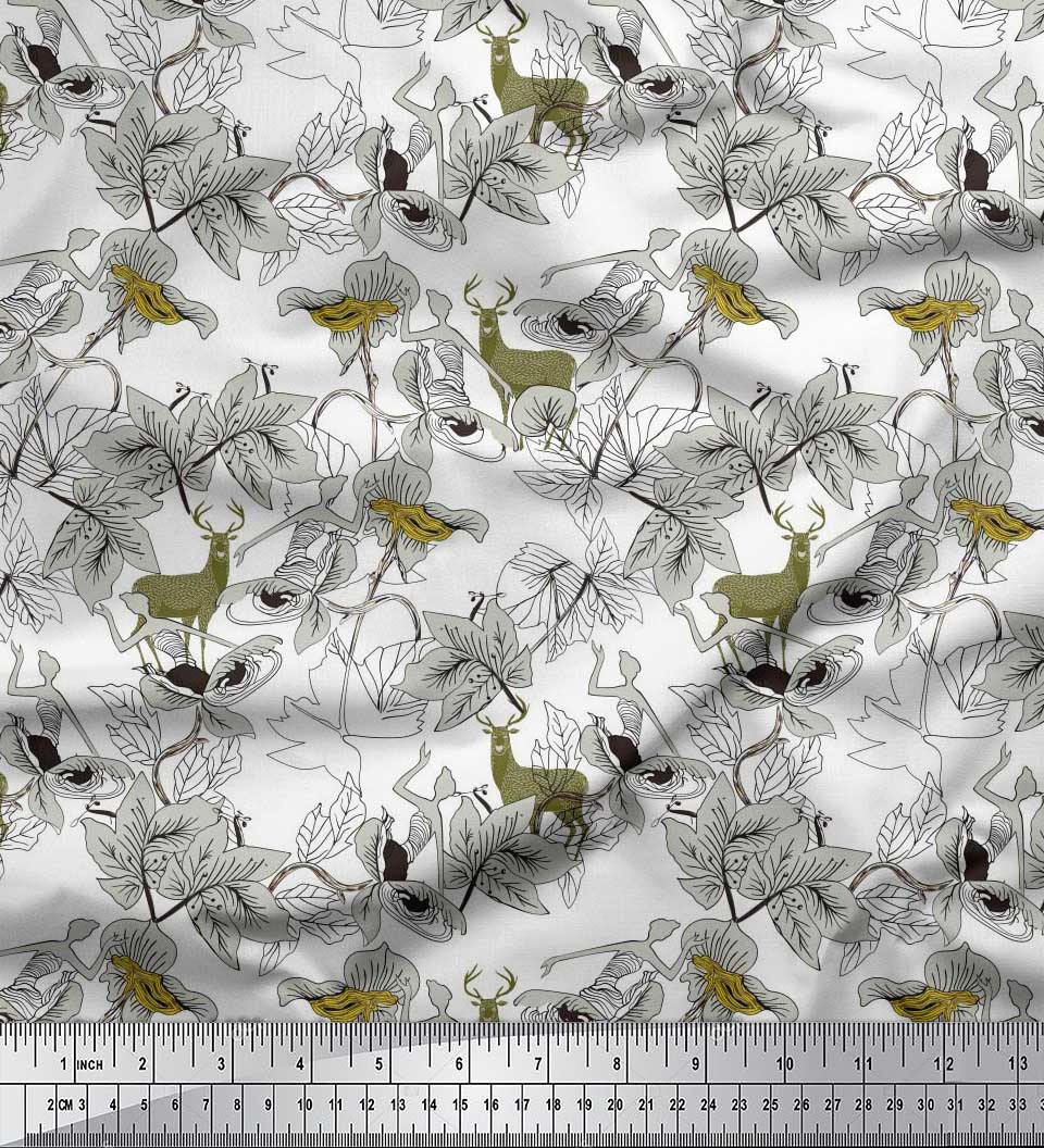 Soimoi Japan Crepe Satin Leaves, Women & Reindeer Animal Printed Тканина 1 метр 42 дюйма 42 Inch Wide - Poly Crepe
Soimoi Japan Crepe Satin Leaves, Women & Reindeer Animal Printed Тканина 1 метр 42 дюйма 42 Inch Wide - Poly Crepe