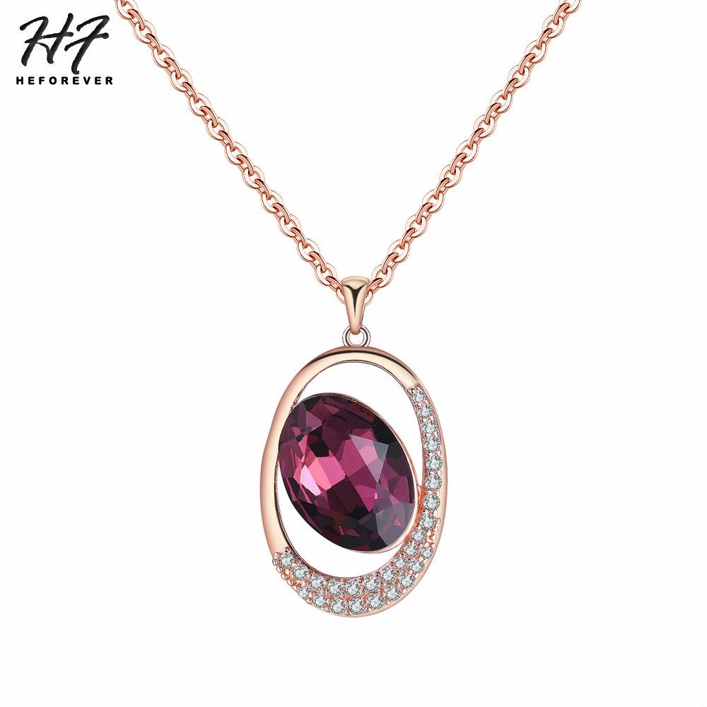 Oval Purple Crystal Wedding Necklace For Women Hollow Out Cubic Zirconia Rose Gold Color Engagement Fashion Zircon N441
Oval Purple Crystal Wedding Necklace For Women Hollow Out Cubic Zirconia Rose Gold Color Engagement Fashion Zircon N441