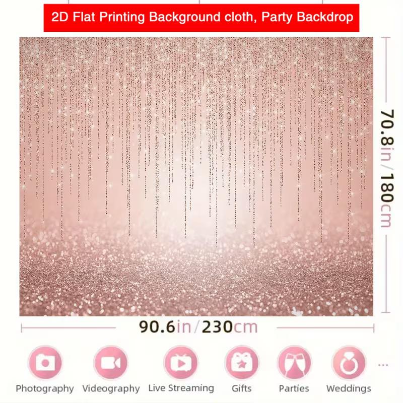 2D Pink Gold Sparkle Photography Background for Live Streaming 47.2x31.5inch/120*80cm
2D Pink Gold Sparkle Photography Background for Live Streaming 47.2x31.5inch/120*80cm