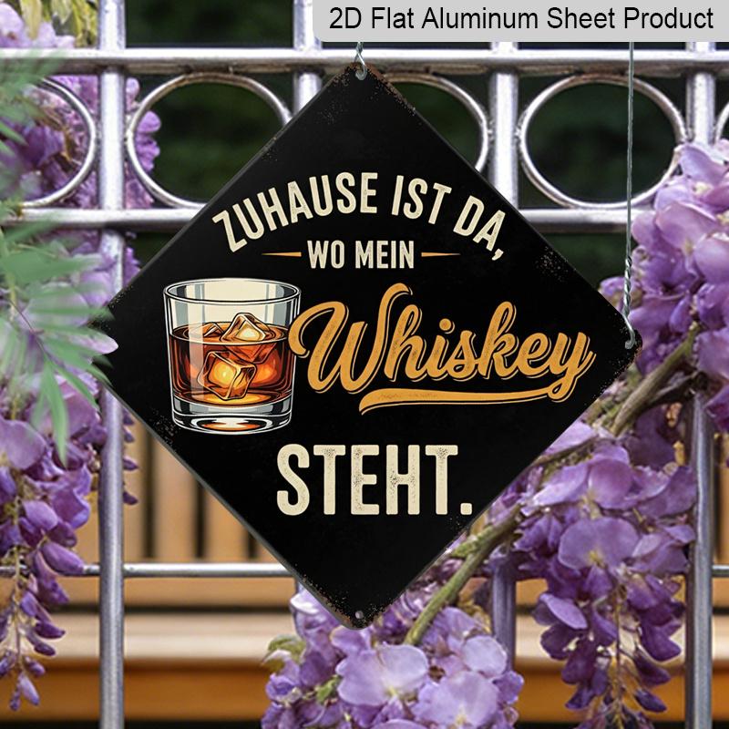 2D Flat - 1pc Vintage Whiskey Themed Aluminum Sign, Funny German Slogan Wall Art, Rustic Aluminum Plaque, Suitable for Bar, Counter, Living Room 20*20cm
2D Flat - 1pc Vintage Whiskey Themed Aluminum Sign, Funny German Slogan Wall Art, Rustic Aluminum Plaque, Suitable for Bar, Counter, Living Room 20*20cm