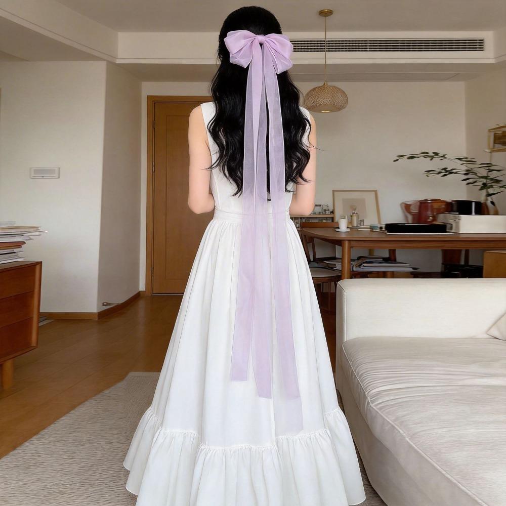 New Solid Color Hair Clip Long Ribbon Bow Sweet Style Bun Holder Hair Styling Decorative Ponytail Holder Wedding
New Solid Color Hair Clip Long Ribbon Bow Sweet Style Bun Holder Hair Styling Decorative Ponytail Holder Wedding