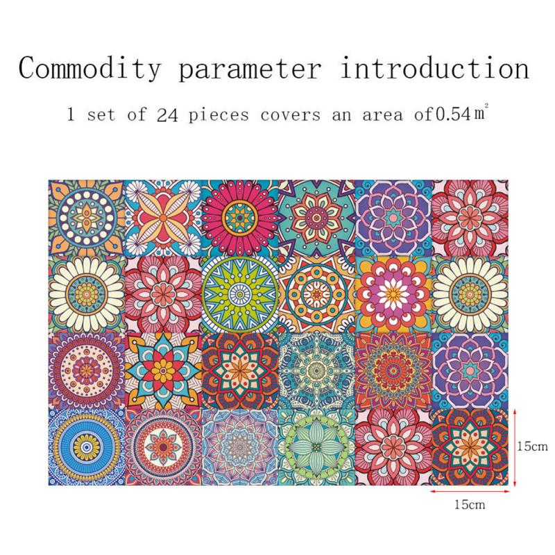 24 шт. наклейки на плитку мандалы в стиле ретро, красочные водонепроницаемые термостойкие самоклеящиеся плитки, пленка на стену ET212
24 шт. наклейки на плитку мандалы в стиле ретро, красочные водонепроницаемые термостойкие самоклеящиеся плитки, пленка на стену ET212