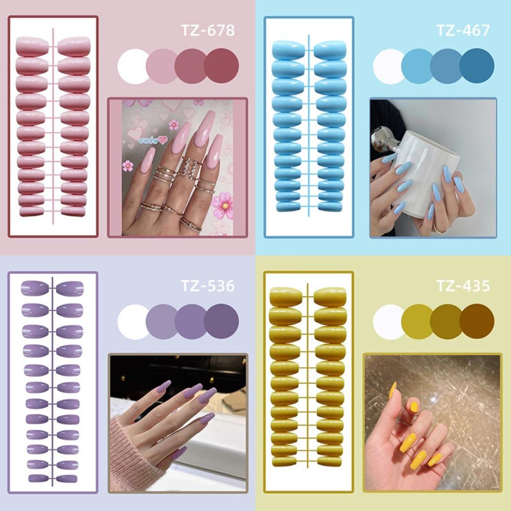 24Pcs Wearable Ballet Trapezoid False Nails Full Cover Press-on Nails Solid Color Fake Nails Women
24Pcs Wearable Ballet Trapezoid False Nails Full Cover Press-on Nails Solid Color Fake Nails Women
