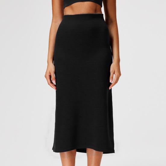 Women Midi Skirt Solid Color Back Fishtail Skirt Hip Wrapped Design High Waist Office Wear чорний
Women Midi Skirt Solid Color Back Fishtail Skirt Hip Wrapped Design High Waist Office Wear чорний