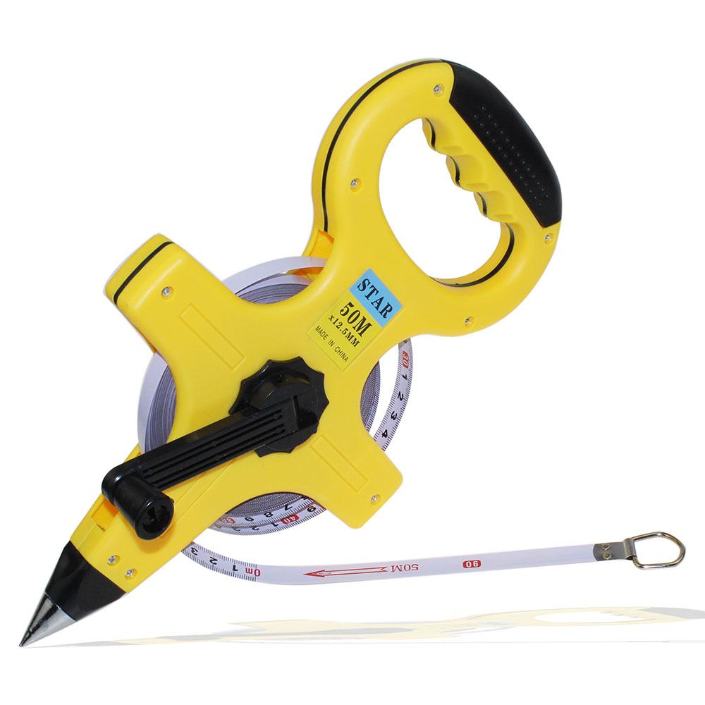 30M 50M 100M Retractable Metric Tape Open Reel Long Steel Tape Measure Measuring Ruler Woodworking Tools
30M 50M 100M Retractable Metric Tape Open Reel Long Steel Tape Measure Measuring Ruler Woodworking Tools