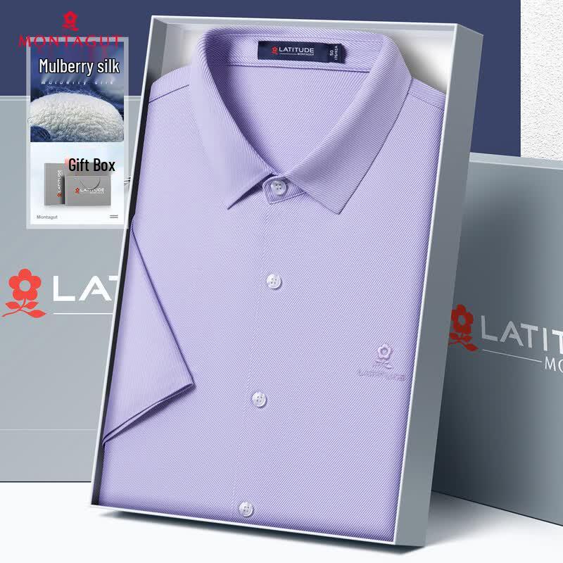 MONTAGUT Men s Twill Short Sleeve Shirt with Acetate & Silk 52
MONTAGUT Men s Twill Short Sleeve Shirt with Acetate & Silk 52