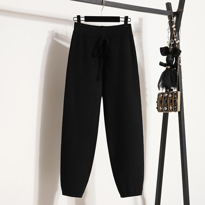 MOJTA женские осенне-зимние повседневные свободные брюки больших размеров с высокой талией и брюками L чёрный 
MOJTA женские осенне-зимние повседневные свободные брюки больших размеров с высокой талией и брюками L чёрный