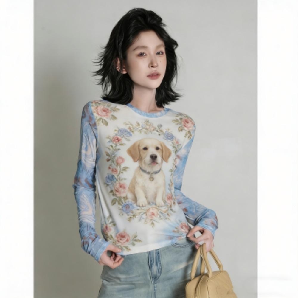 Fashion Fun Dog Print Women s T-shirt Europe America Casual Pullover Women Long Sleeve Clothing Outdoor Street Tees Top S
Fashion Fun Dog Print Women s T-shirt Europe America Casual Pullover Women Long Sleeve Clothing Outdoor Street Tees Top S