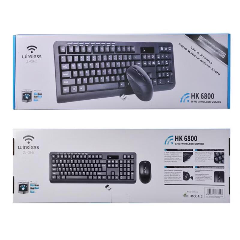 OLOEY HK6800 Multimedia Wireless Keyboard and Mouse Set
OLOEY HK6800 Multimedia Wireless Keyboard and Mouse Set