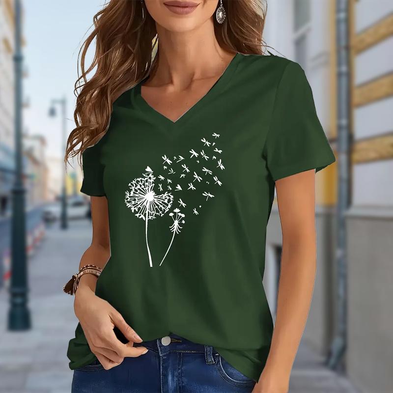 Fashion Dandelion Painting Blouses Short Sleeved V-Neck T Shirts Casual 8XL зелений
Fashion Dandelion Painting Blouses Short Sleeved V-Neck T Shirts Casual 8XL зелений