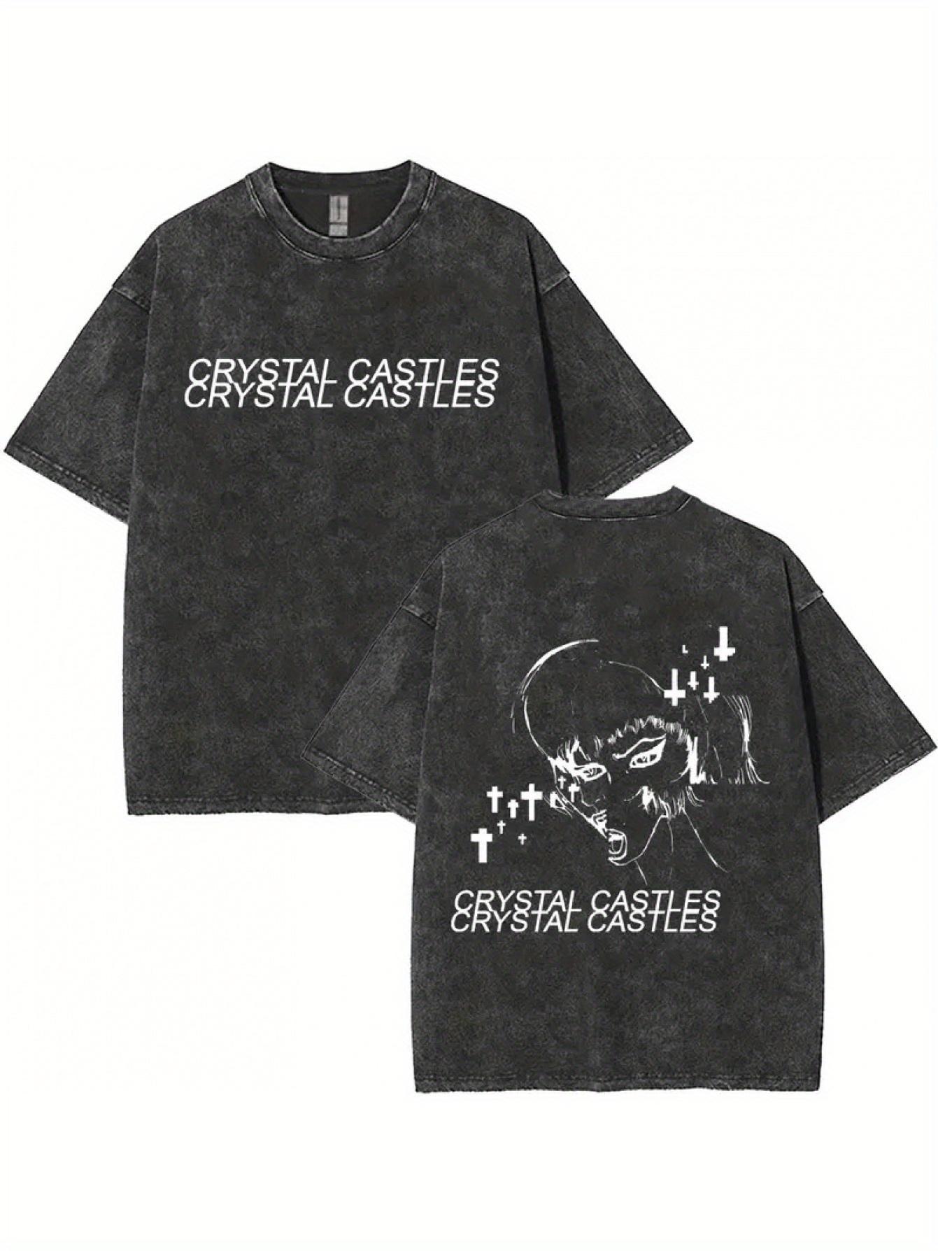 Crystal Castle music album Tshirt for Unisex retro washed loose cotton top gothic punk cartoon print black street rock band shirt M
Crystal Castle music album Tshirt for Unisex retro washed loose cotton top gothic punk cartoon print black street rock band shirt M