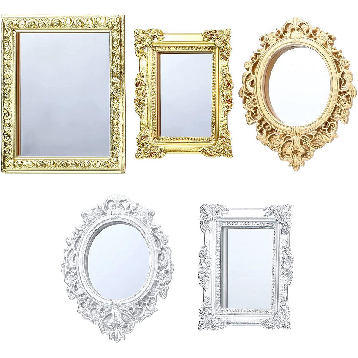 European Frame 1/12 Tiny Mini Victorian Dollhouse Mirror Miniature Ornament Furniture 5Pcs
European Frame 1/12 Tiny Mini Victorian Dollhouse Mirror Miniature Ornament Furniture 5Pcs