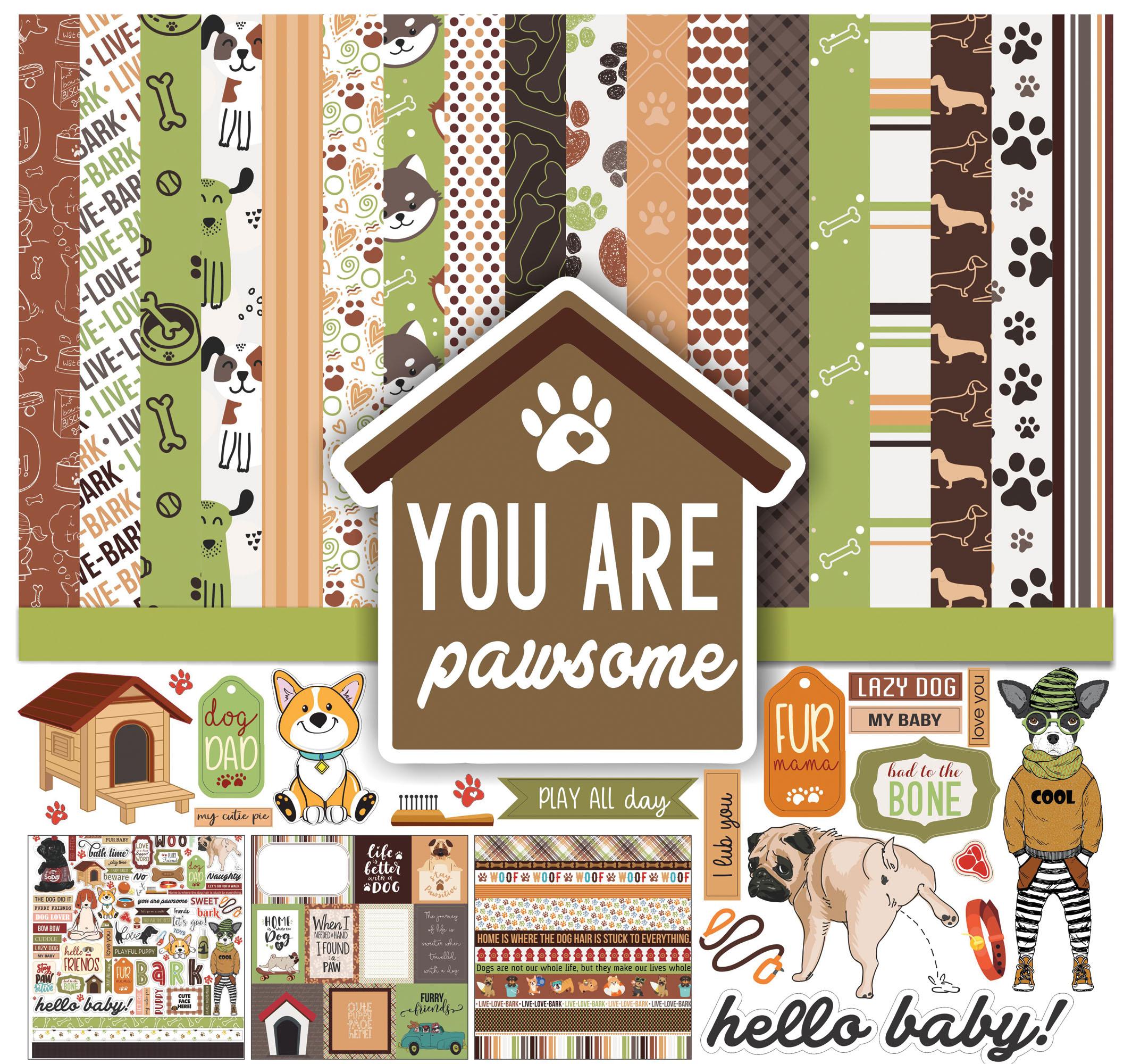 Inkdotpot Brown Green Dog Theme Collection Двухсторонний набор бумаги для скрапбукинга Набор карточек для изготовления бумажных карточек с листом наклеек - 16 страниц 12 x12 коричневый
Inkdotpot Brown Green Dog Theme Collection Двухсторонний набор бумаги для скрапбукинга Набор карточек для изготовления бумажных карточек с листом наклеек - 16 страниц 12 x12 коричневый
