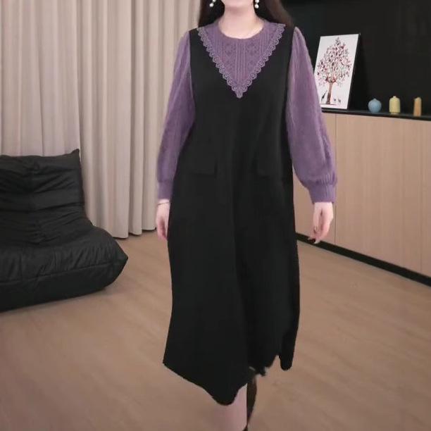 Spring Lace Plus Size Slimming Dress for Middle-Aged Women - Influencer Style 5XL (200-220 jin)
Spring Lace Plus Size Slimming Dress for Middle-Aged Women - Influencer Style 5XL (200-220 jin)