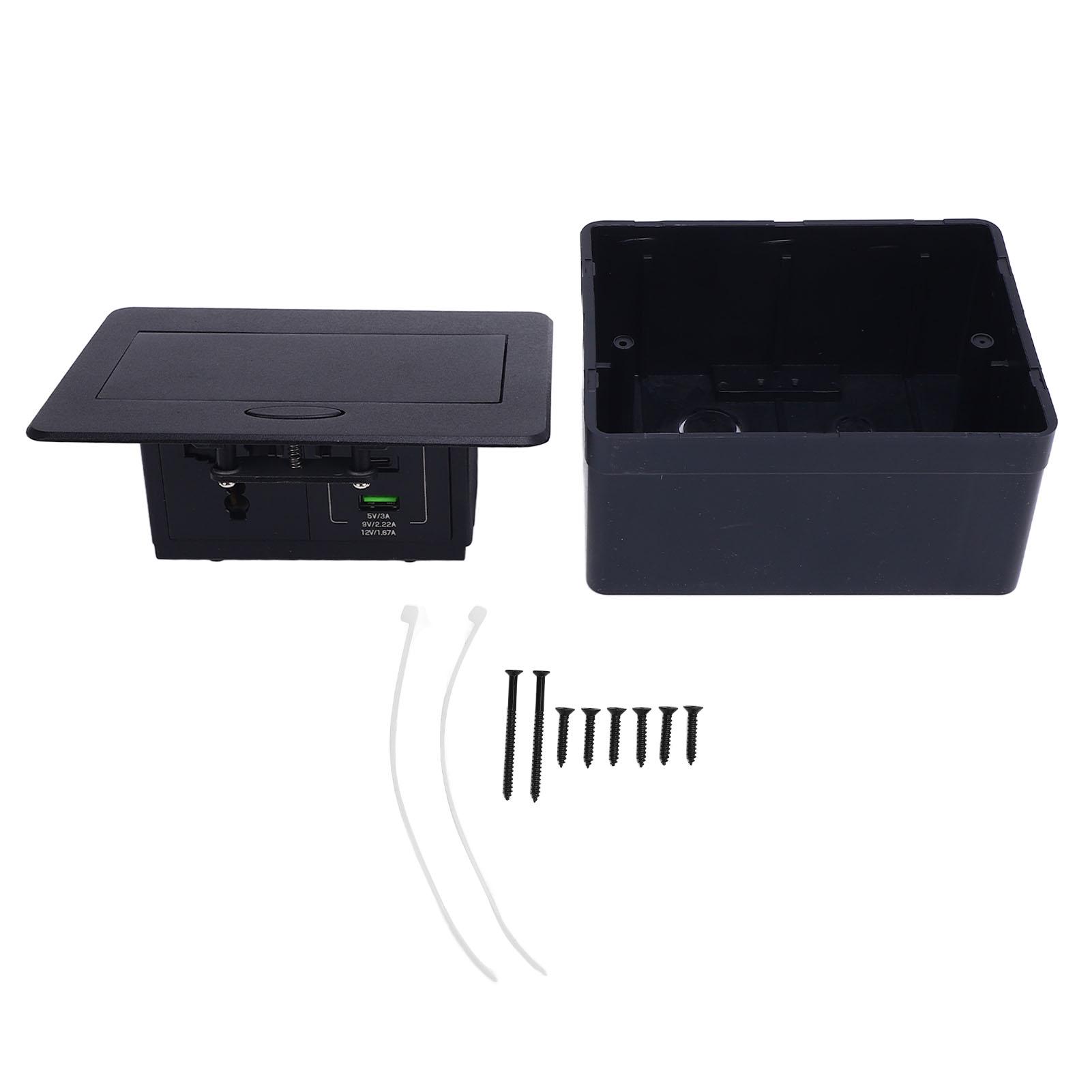 Table Pop Up Outlet 1 AC Socket 1 USB A 1 USB C Ports PD20W Desktop Embedded Outlet for Office 
Table Pop Up Outlet 1 AC Socket 1 USB A 1 USB C Ports PD20W Desktop Embedded Outlet for Office