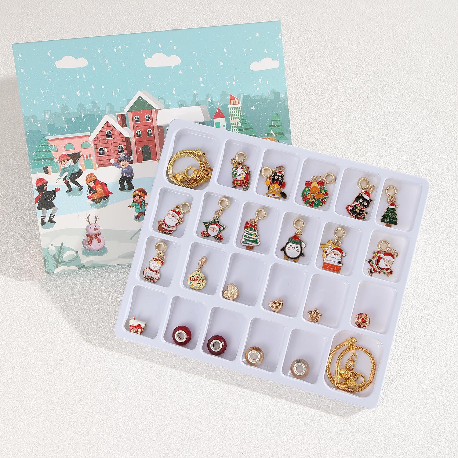 Светло-голубой рождественский адвент-календарь DIY браслет и ожерелье подарочная коробка с бусинами в виде мультяшного снеговика и оленя. Enamel Paint
Светло-голубой рождественский адвент-календарь DIY браслет и ожерелье подарочная коробка с бусинами в виде мультяшного снеговика и оленя. Enamel Paint