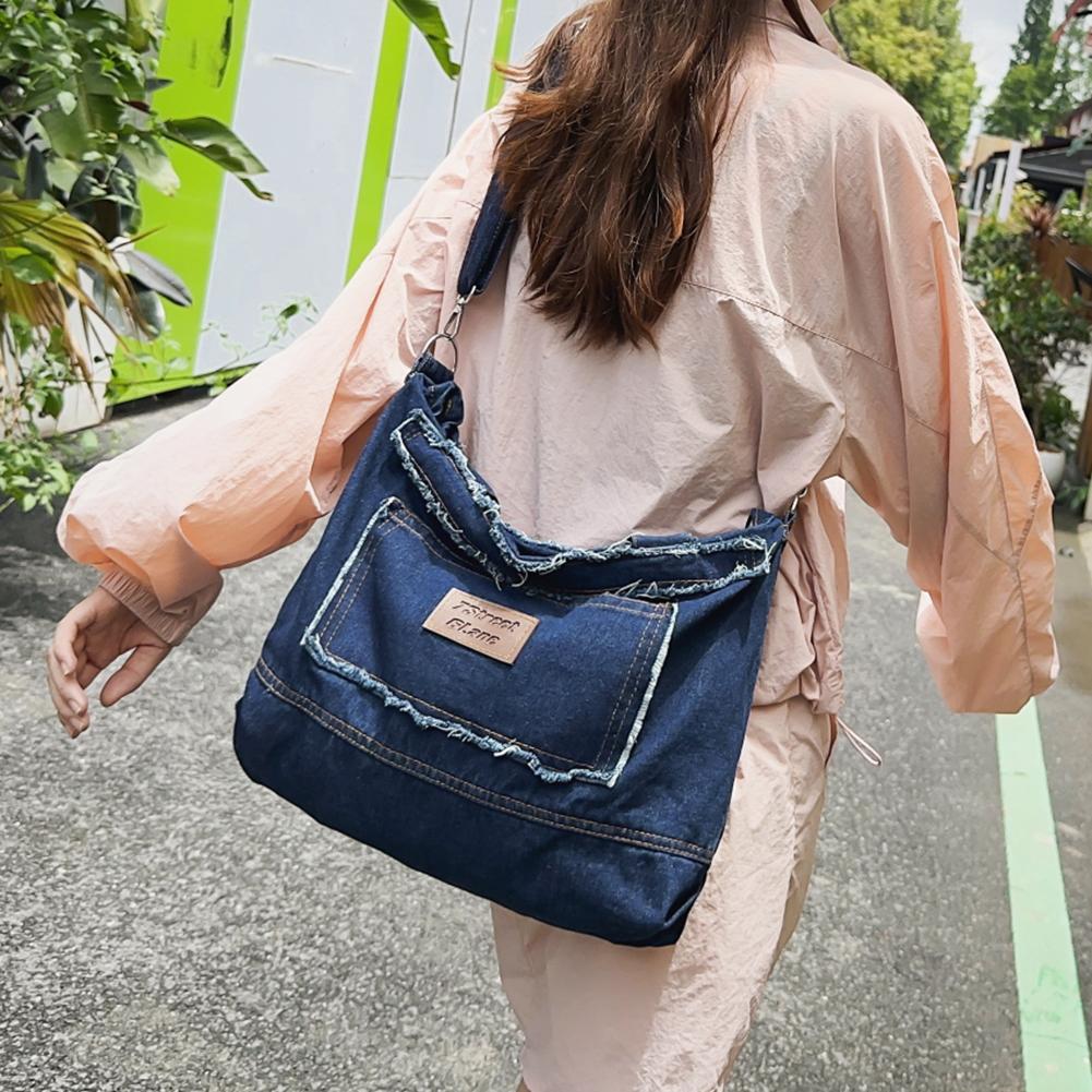 Denim Women Messenger Bag Fashion Students Book Bag Casual Large Capacity Adjustable Strap Multi-Pockets Handbag for Travel
Denim Women Messenger Bag Fashion Students Book Bag Casual Large Capacity Adjustable Strap Multi-Pockets Handbag for Travel