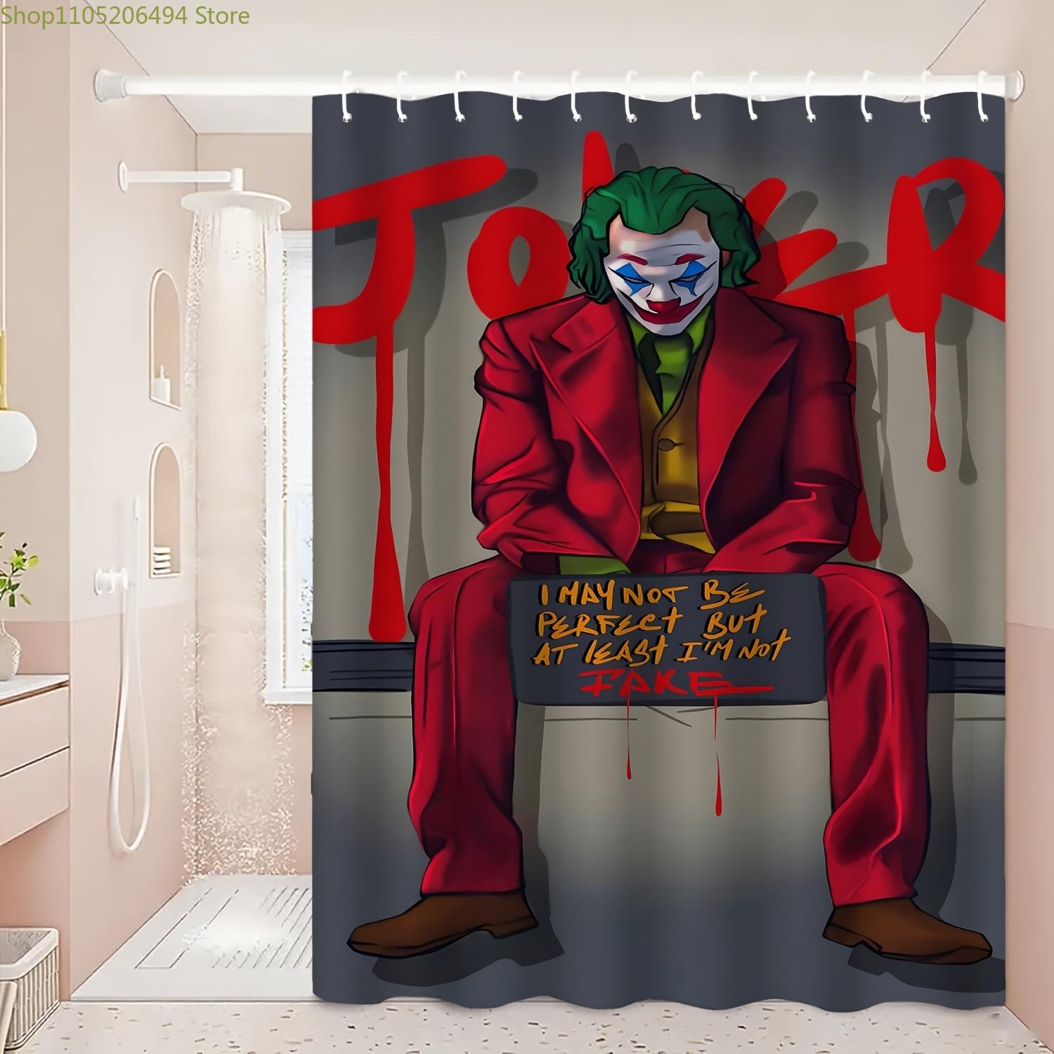 Warner 1pc Cute Printed Bathroom Shower Curtain with Clown Pattern, Creative, Suitable for Home Bathroom/Home Decor, Fun Bathr 90x180cm
Warner 1pc Cute Printed Bathroom Shower Curtain with Clown Pattern, Creative, Suitable for Home Bathroom/Home Decor, Fun Bathr 90x180cm