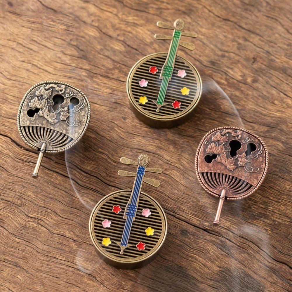 Metal Gourd Fan Incense Burner Hollow Out Aroma Furnace New Incense Holder Home Ornaments Type B-02
Metal Gourd Fan Incense Burner Hollow Out Aroma Furnace New Incense Holder Home Ornaments Type B-02
