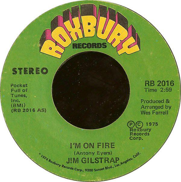 7inch Record JIM GILSTRAP - I m On Fire RB2016 Roxbury Records 1975 US Soul/Funk Used
7inch Record JIM GILSTRAP - I m On Fire RB2016 Roxbury Records 1975 US Soul/Funk Used