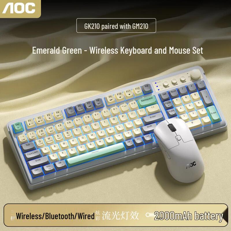 AOC Wireless Triple-Mode Keyboard & Mouse Set
AOC Wireless Triple-Mode Keyboard & Mouse Set