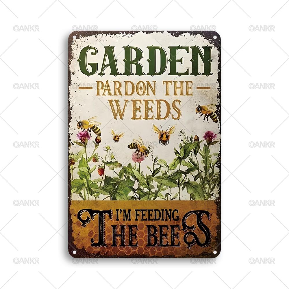 Vintage Garden Art Poster Metal Tin Sign Garden Pardon The Weeds Im Feeding The Bees Gift Metal Signs for Backyard Home Decor 20x30cm(7.8x11.8inch)
Vintage Garden Art Poster Metal Tin Sign Garden Pardon The Weeds Im Feeding The Bees Gift Metal Signs for Backyard Home Decor 20x30cm(7.8x11.8inch)